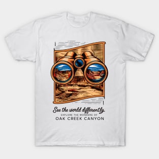 See the World Differently: Unveiling Oak Creek Canyon's Enchanting Beauty T-Shirt